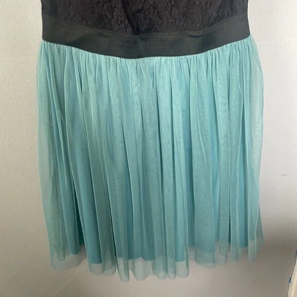 Wet Seal Size 5 black cut out lace top blue tulle Y2K dress whimsigoth fairy - Picture 3 of 7